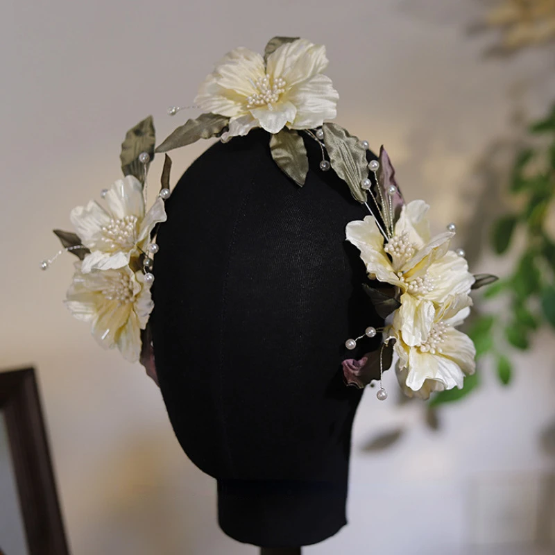 3pcs set 3D Petals Bridal Headwear Plate Hair pin Wedding hair Accessories Set