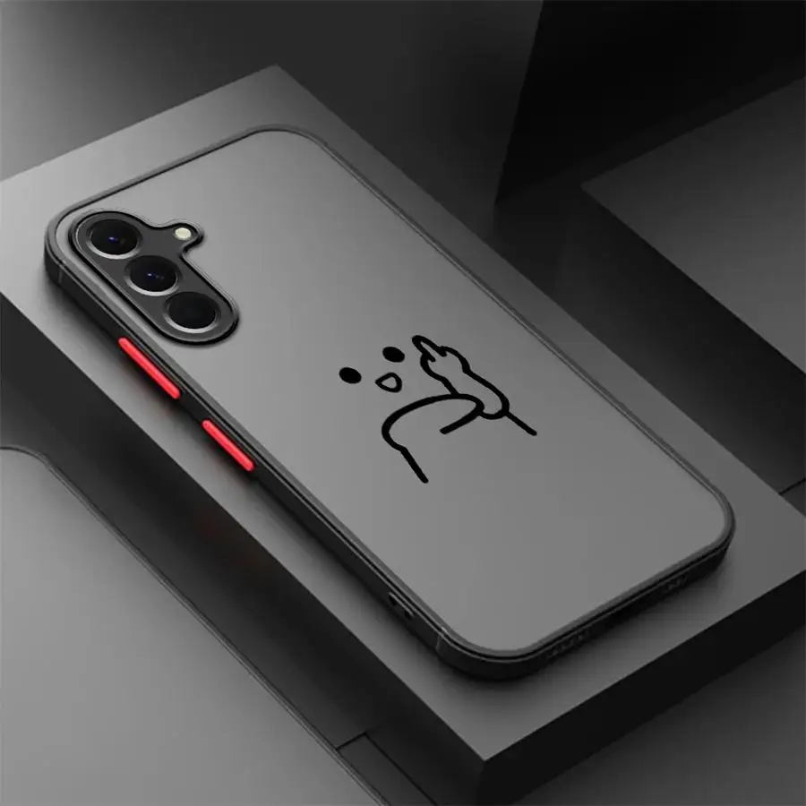 Cute Stick Figure Lines Phone Case - Stylish Back Cover Design