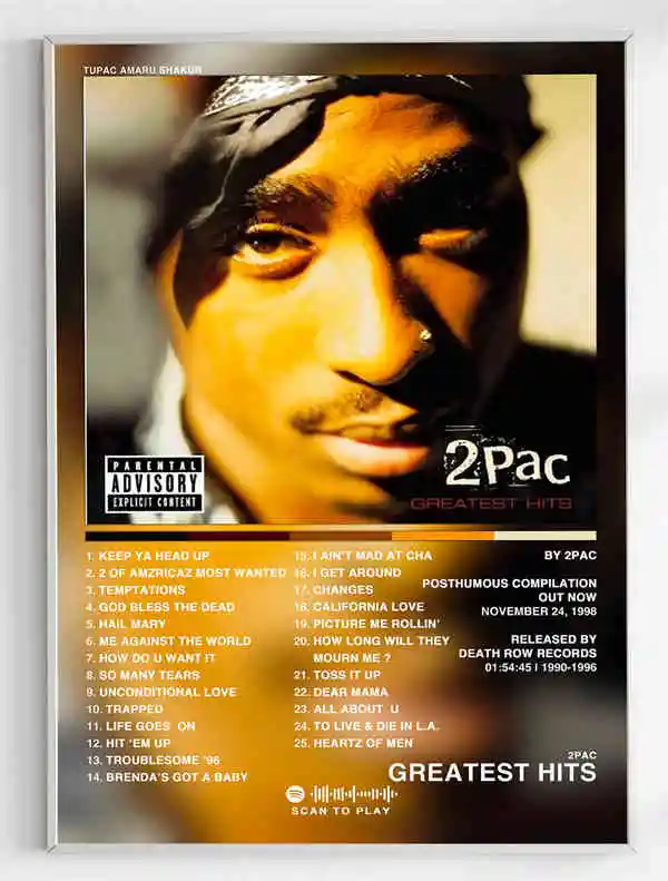 2Pac 音楽アルバムカバー美的写真ポップヒップホップラッパー