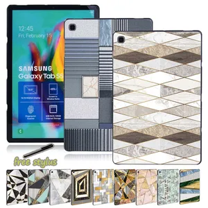 Жесткий чехол для планшета Samsung Galaxy Tab S6, T860, T865/Tab S4, T830, T835, 10,5 дюйма, защитный чехол-накладка с геометрическим рисунком + Бесплатный стилус