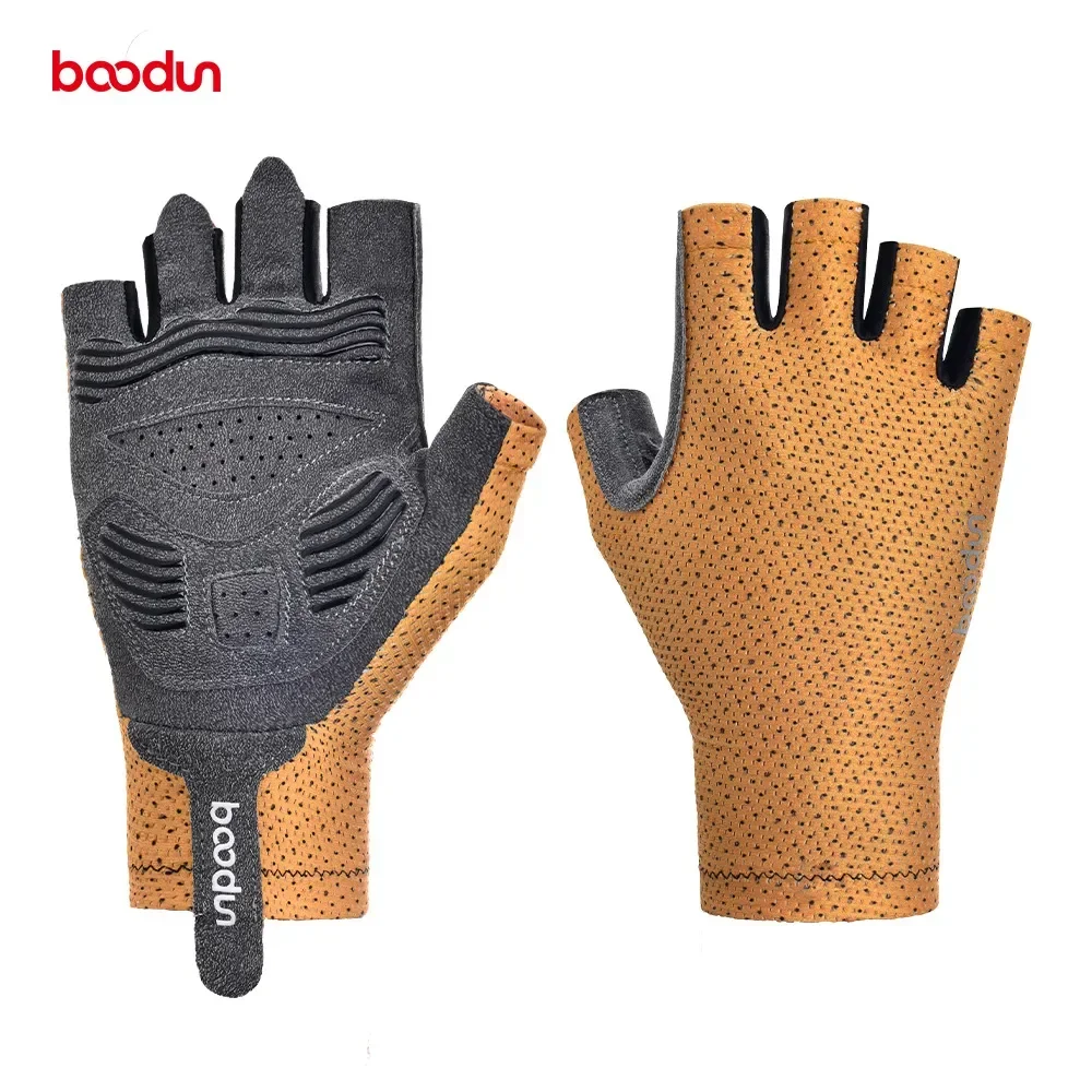 BOODUN 5 Colors Men Women Cycling Gloves Breathable Anti-shock Summer Sport Half Finger Road Bike Gloves Bicycle Racing Gloves 4
