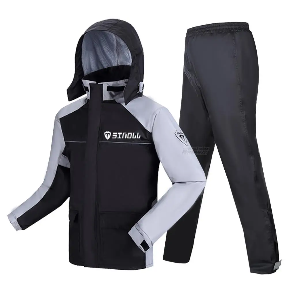 

Waterproof Motorcyclist Rain Suit Moto Raincoat Rain Coat Jacket Pants Motorcycle Fishing Men Motorbike Biker Rain Set Summer