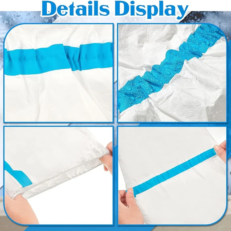 AS60-32 Pieces Disposable Boot And Shoe Covers Plastic Long Boot Covers Waterproof Rain Shoe For Men And Women