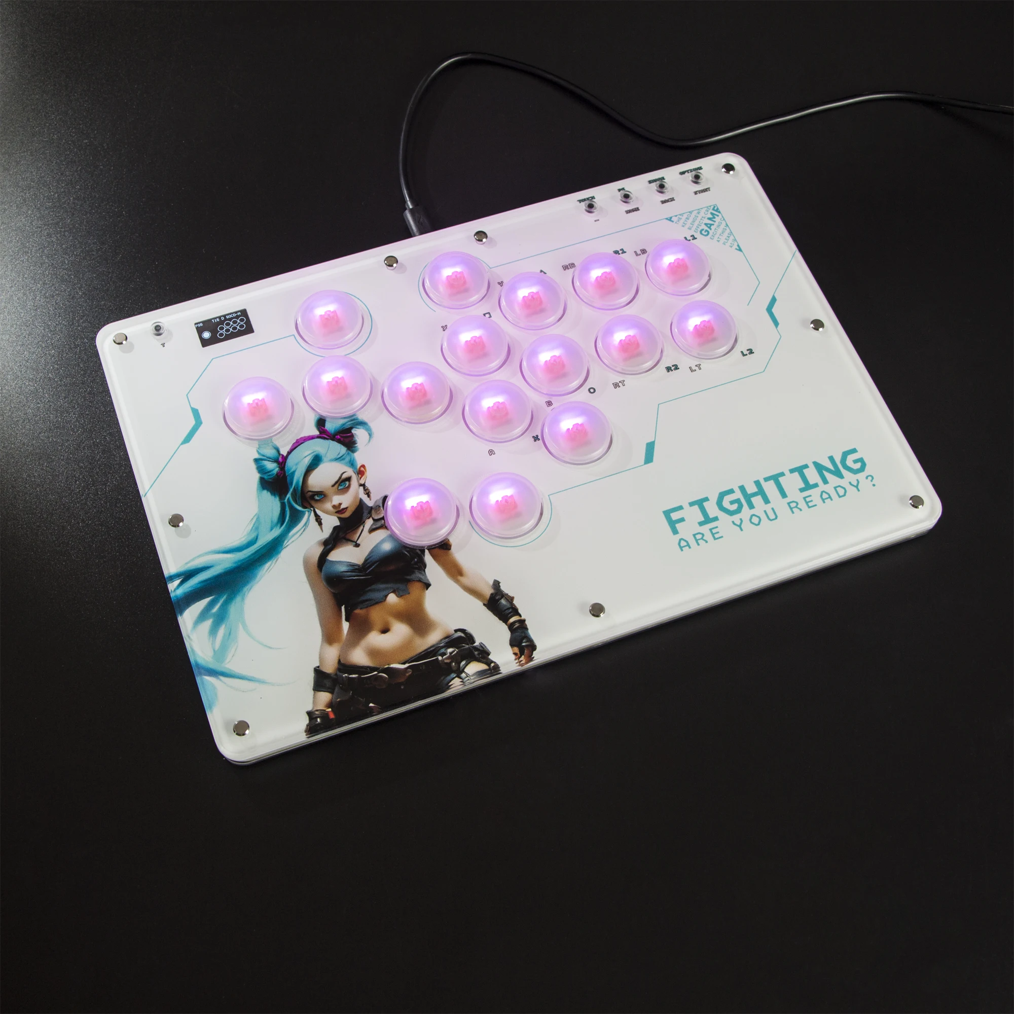 REMANK R16 Fightstick Keyboard Leverless Controller hitbox