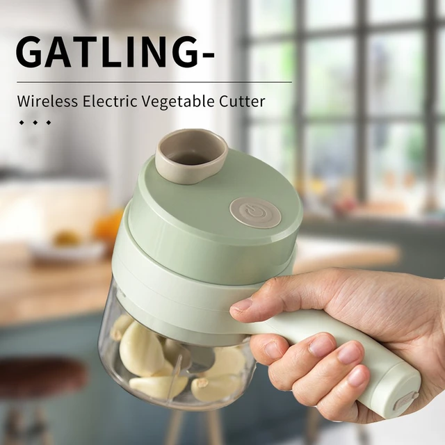 1set Multi-functional Kitchen Vegetable Cutter, Handheld Electric Vegetable  Chopper, Garlic Press And Masher, Electric Dicer, Garlic Mincer, Meat  Grinder, Food Processor