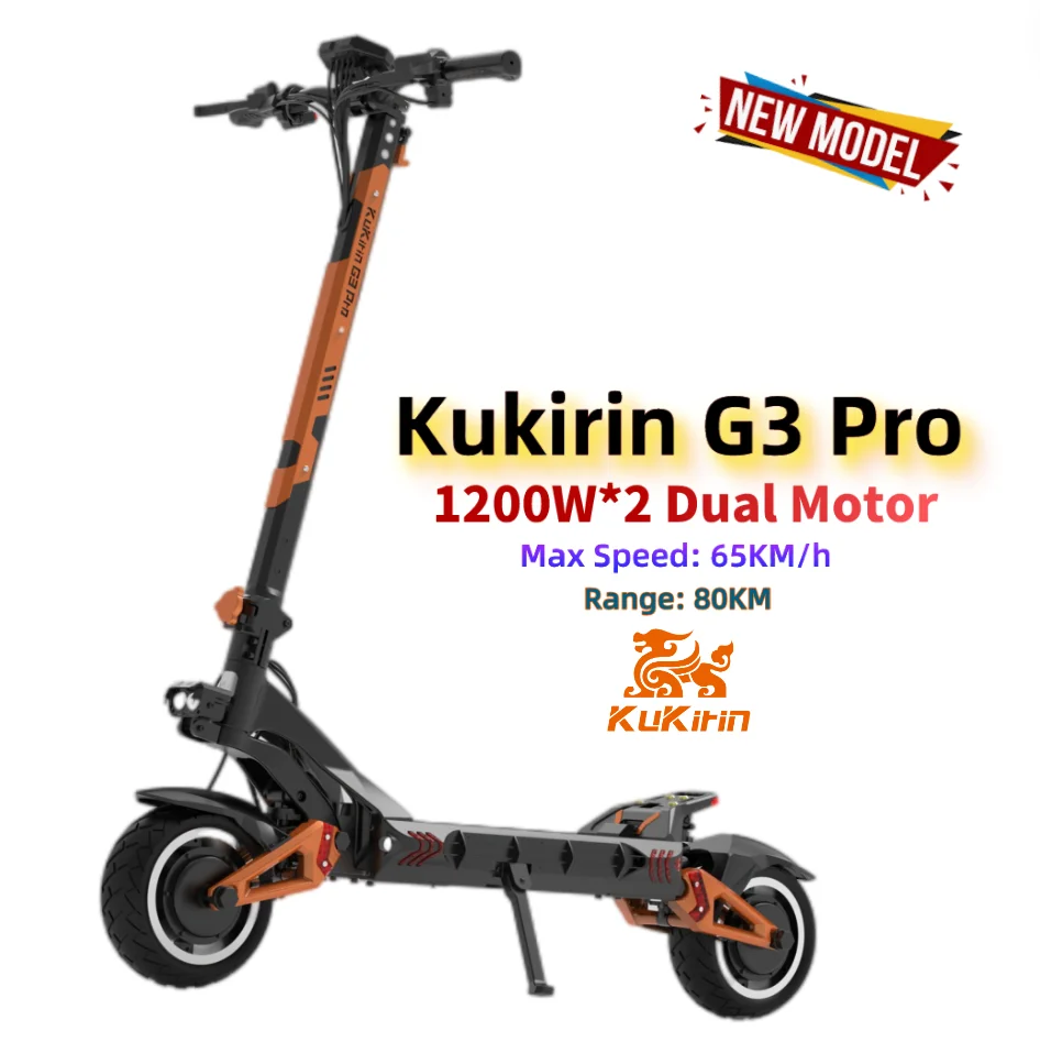 

Fast Seats Kugookirin G3Pro Two Wheels Adult Foldable Power Chinese Big Wheel Dual Motor Kukirin G3 Pro 2400W Electric Scooters