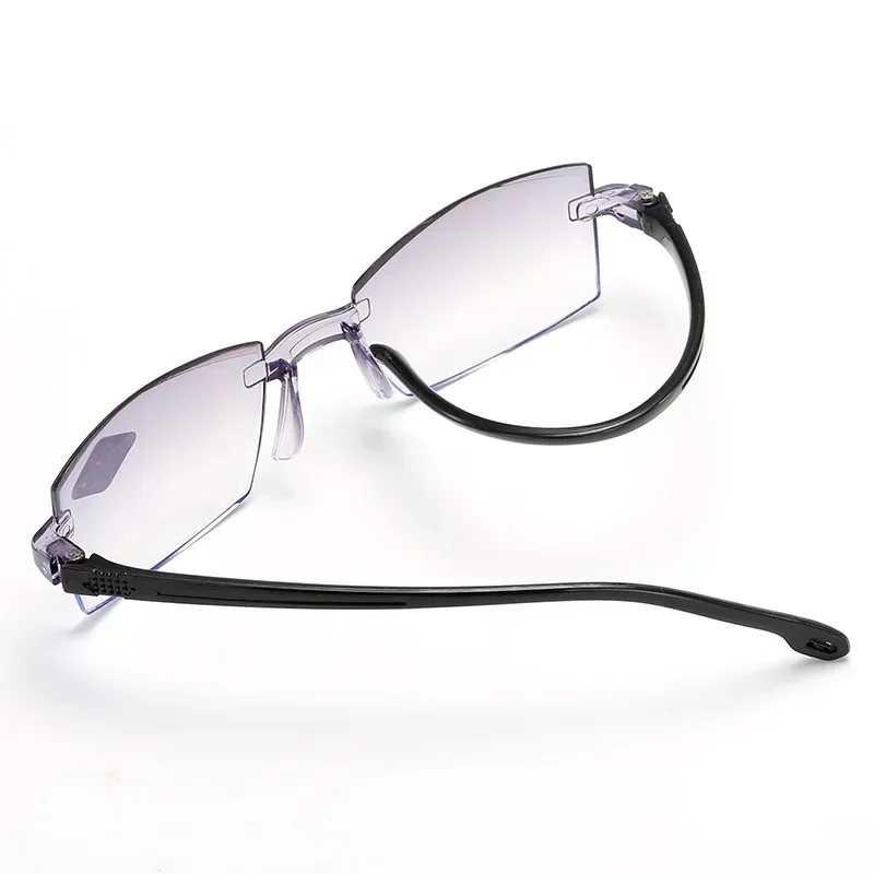 Reading Glasses Far and Near Dual-use High-tech Anti-blue Light Simple Slice Frameless Anti-radiation 0 To +4.0
