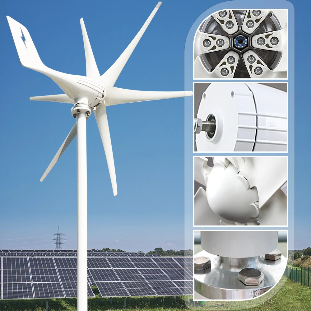 2000W 3000W Dynamo Wind Turbines Power Generator 2KW 3kw 12v 24v 48v With MPPT Charge Controller RV Yacht Farm Small  Home Use