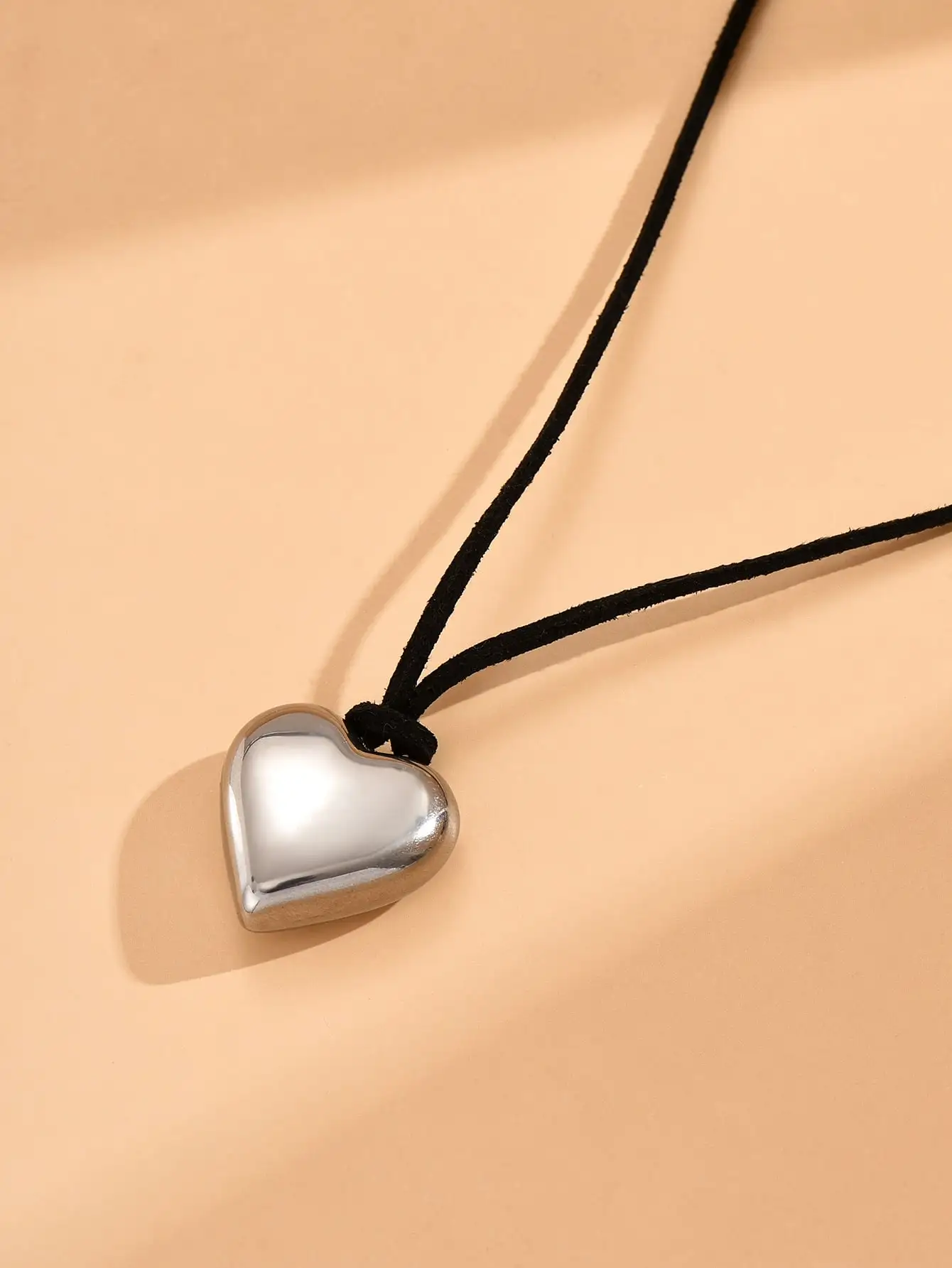 Stainless Steel Heart Pendant Necklace for Women
