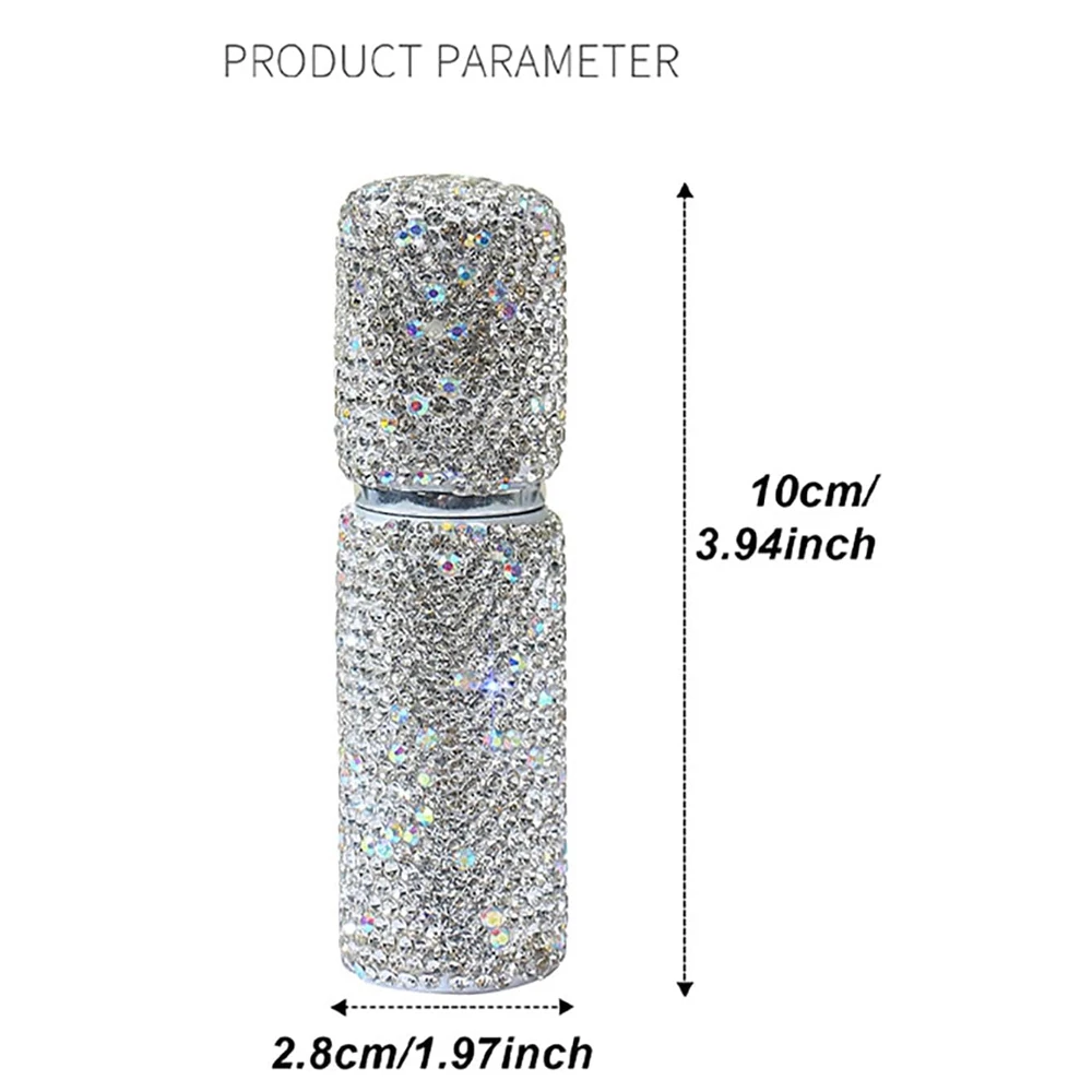 Bling Rhinestone 10ml Refillable Perfume Spray Bottle Easy Refillable Empty Perfume Dispenser Aftershave Atomizer Spray Bottle