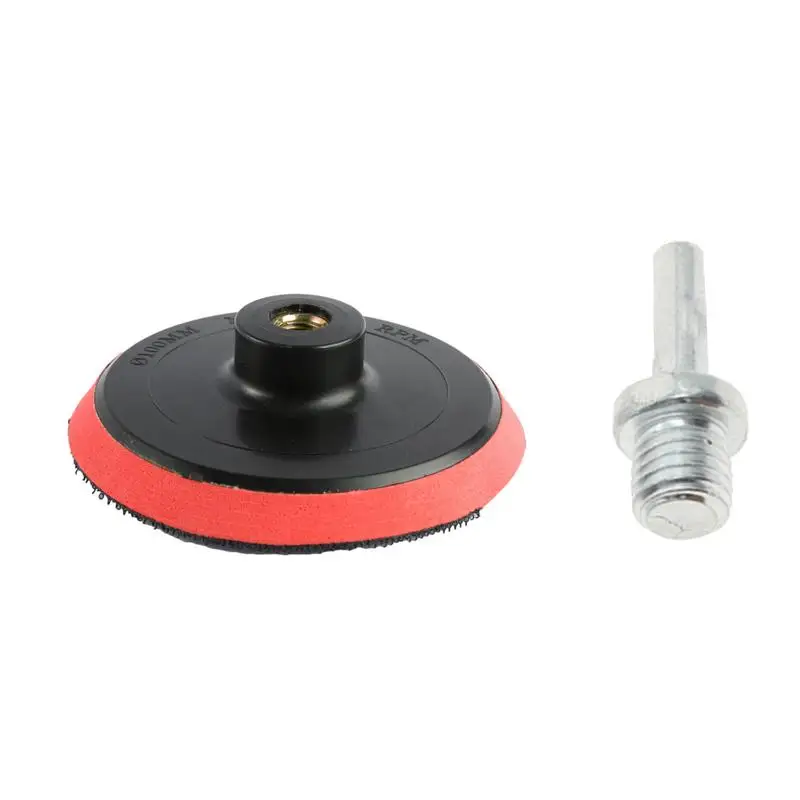 Car Polishing Kit For Drill Flocked Car Detailing Grinder Pads With Screw Rod Auto Glass Grinding Sandpaper Pads Wear-resistant