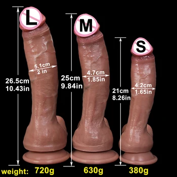 Super Real Skin Silicone Big Huge Dildo Realistic Suction Cup Cock Male Artificial Rubber Penis Dick Sex Toys for Women Vaginal 6