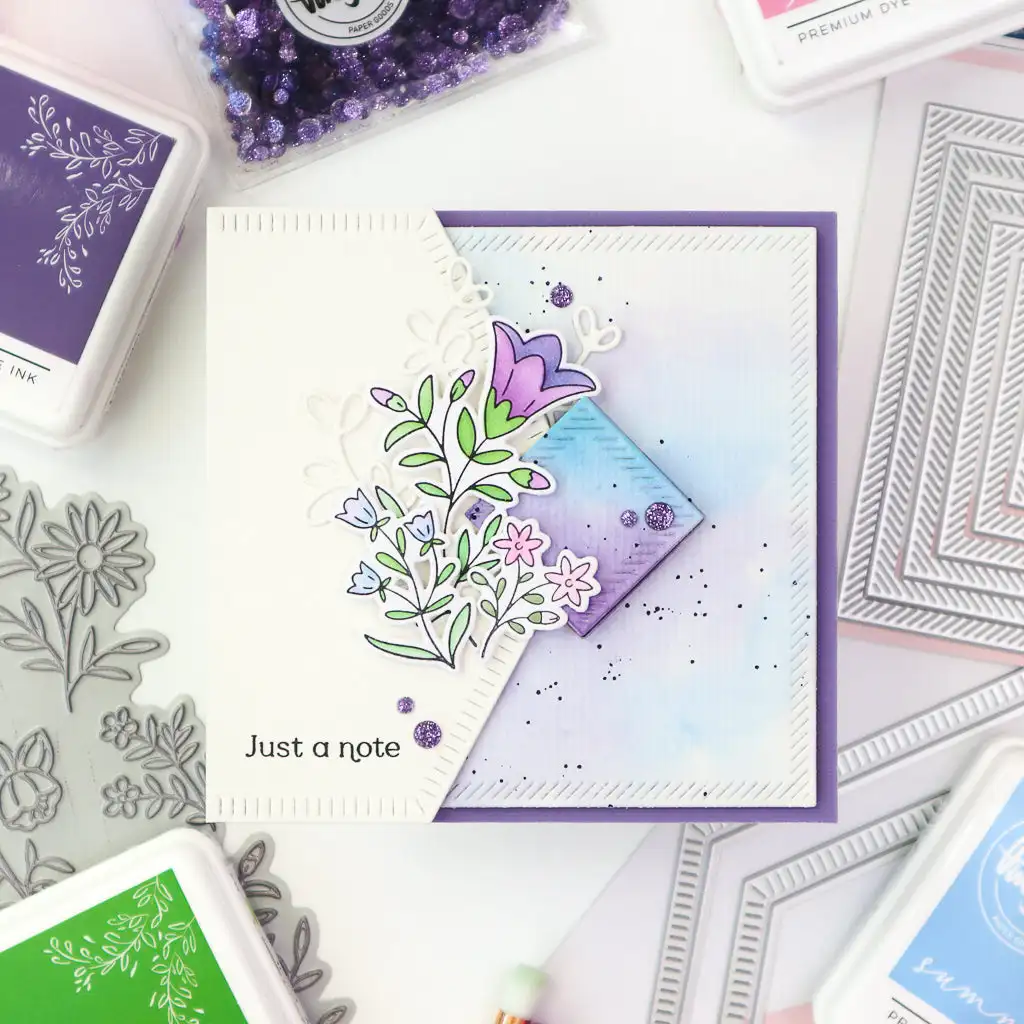 Pink Scrapbooking Die New Metal Cutting Dies Fresh Nested Rectangles Postage Edge Frame Die Mold DIY Greeting Card Handmade