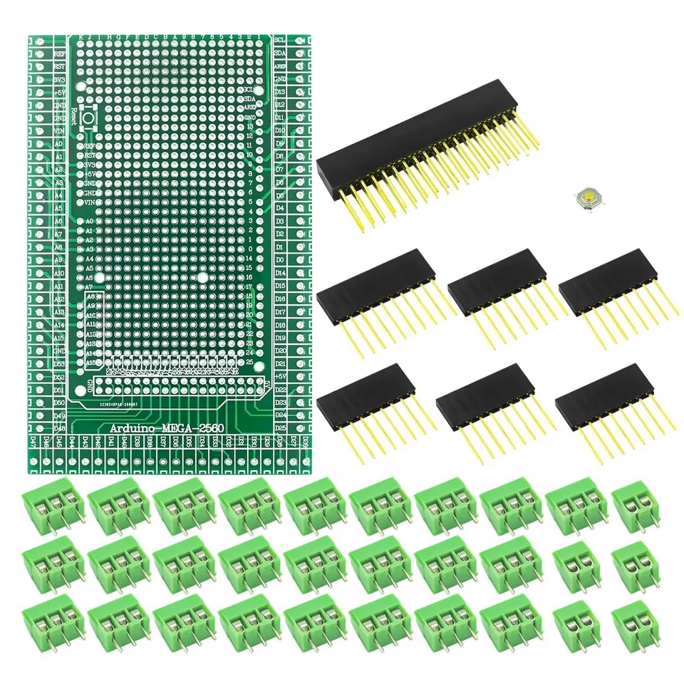 PENGLIN Kit De Bornier à Vis Assemblé Pour Arduino MEGA 2560 R3 - Prototype PCB Complet