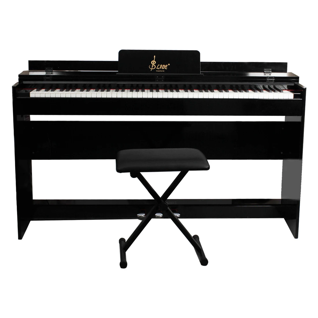 

SLADE 88 Keys Upright Piano Professional Digital Electronic Black Piano Weighted Keyboard Instrument with Piano Bench