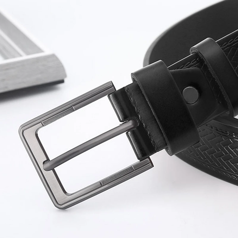 VOOTHOST Men Alloy Buckle Fashion Versatile Jeans Belt Casual Business Simple Style Black Brown Coffee Leather Waist Belt VA068_viptrois.com