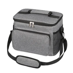 Insulated Reusable Lunch Bag with Adjustable Shoulder Strap - Large, Unisex Design (10L - 3)