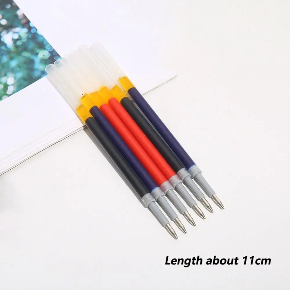 30pcs 유니버설 0.5mm 젤 펜 리필 학생 대용량 프레스 펜 펜 코어 블랙 블루 레드 총알 헤드 쓰기 도구