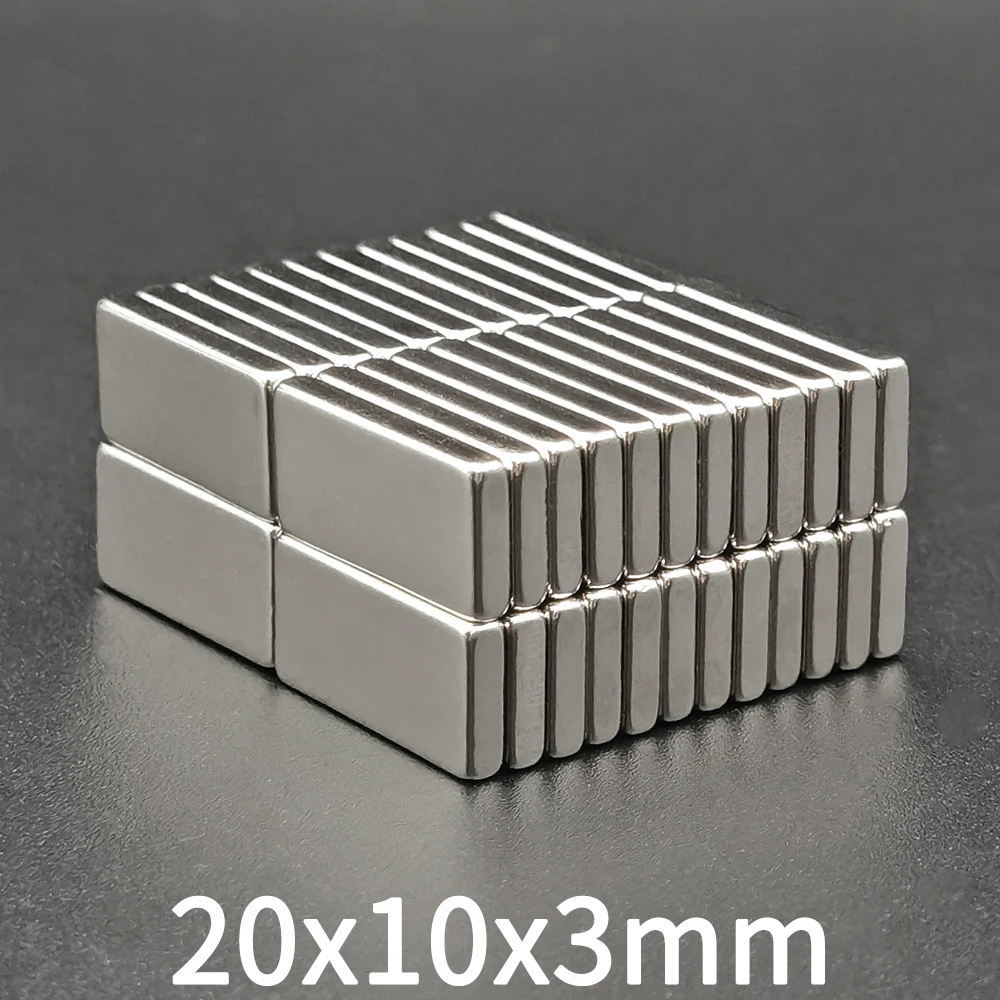 Neodymium Magnets 10/20Pcs 20x10x3mm Block Rectangular 20mm X 10mm X 3mm NdFeB Super Powerful Strong Magnetic Permanent 20*10*3