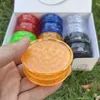 12 mixed colors per box, 58mm plastic 3-layer grinder, 3-layer concave plastic grinder 2