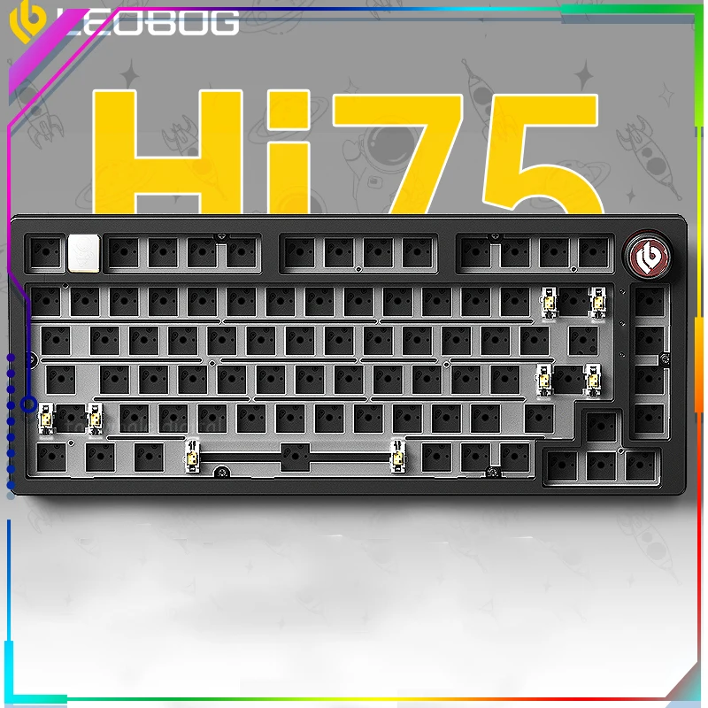 

LEOBOG Hi75 Aluminum Keydous Wired Gaming Hot Swap Keyboard set Barebones Gasket RGB Backlit USB For pc Gamer Office Desktop