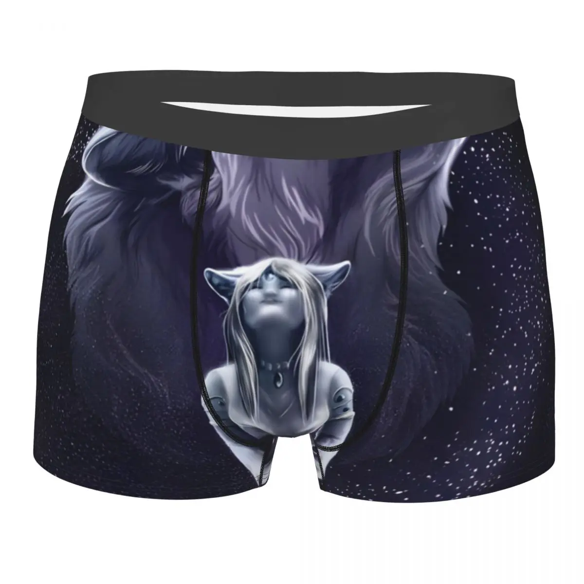 My Soul Wolf Space Galaxy Wolf Mutande Homme Mutandine Intimo Maschile Ventilare