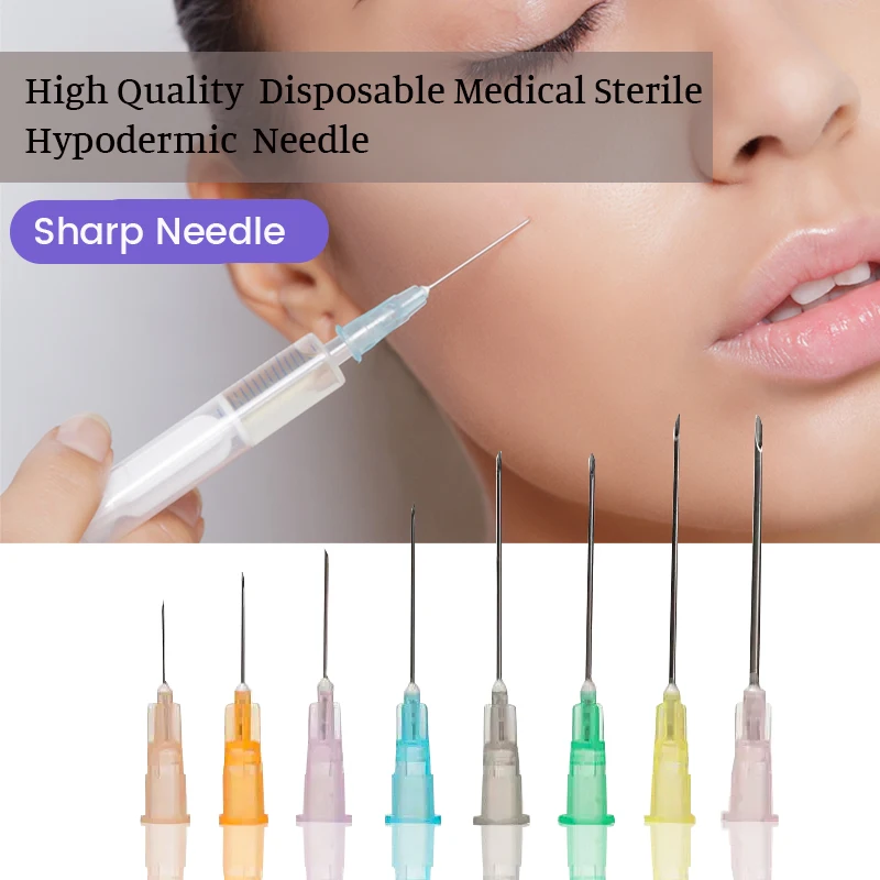18G 25G 27G 30G 31G 32G 34G Sterile Single Use Needle Small Painless Teeth Irrigator Eyelids Tool Parts Skin Care Tool