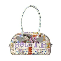 JIAERDI Hot Girls Y2k Grunge Shoulder Bags Women High Street Wings Boston Underarm Bag Female Sweet Cool Moto Biker Handbag 2025