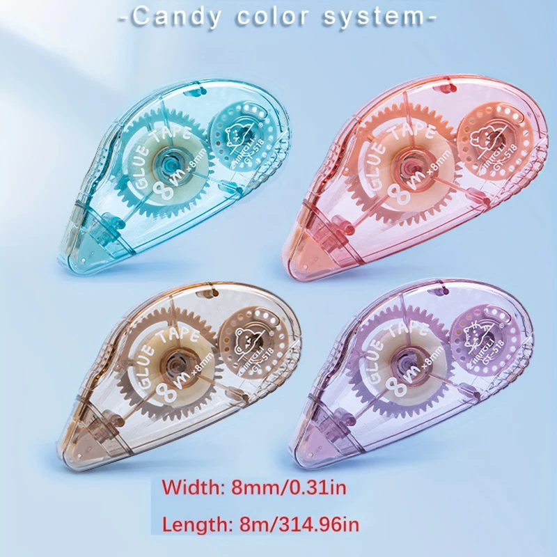 1pc 8M * 8mm 양면 접착 도트 접착제 테이프, 무산소 및 보관 안전, 공예 및 스크랩북 용 접착 테이프 디스펜서