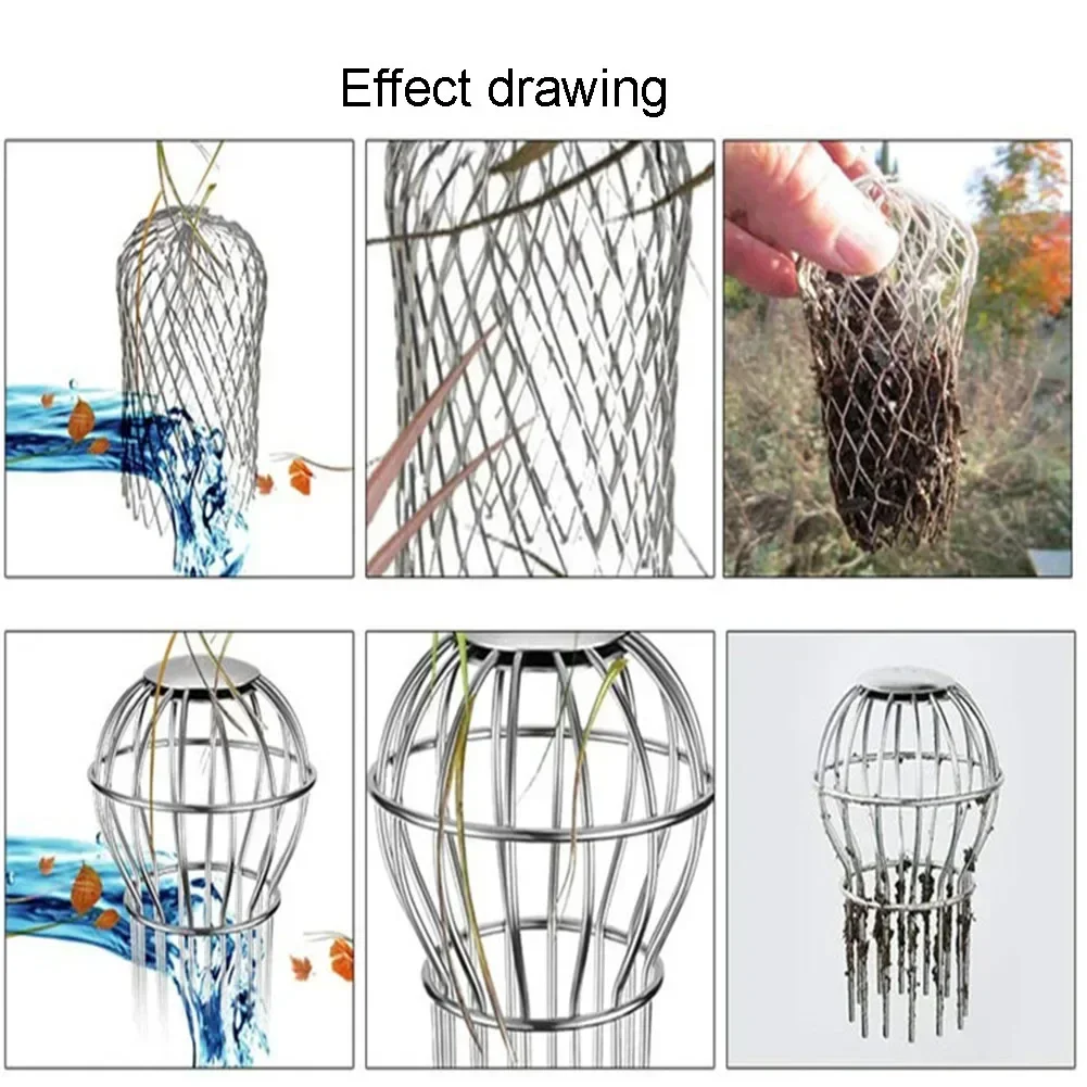 Roof Drain Drainage Ditch Anti-Blocking Mesh Cover Stainless Steel Household Balcony Floor Drainroof Floor Drain 1pcs