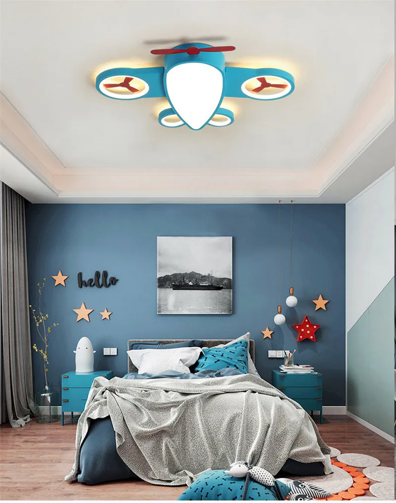 Kids Room Lamp For Children Chandelier Airplane Hanging Lamp Light Kids Room Led Light Children Bedroom Kids Chandelier Lighting bedroom chandelier