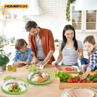 Couvercle alimentaire pour micro-ondes, protection transparente contre les éclaboussures pour micro-ondes avec cuiseur vapeur et poignée, Gadgets de cuisine 4