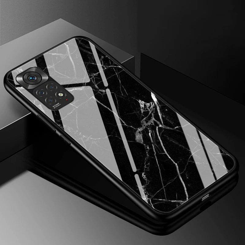 Premium Tempered Glass Hard Back Cover - Sleek Protective Case with Enhanced Durability