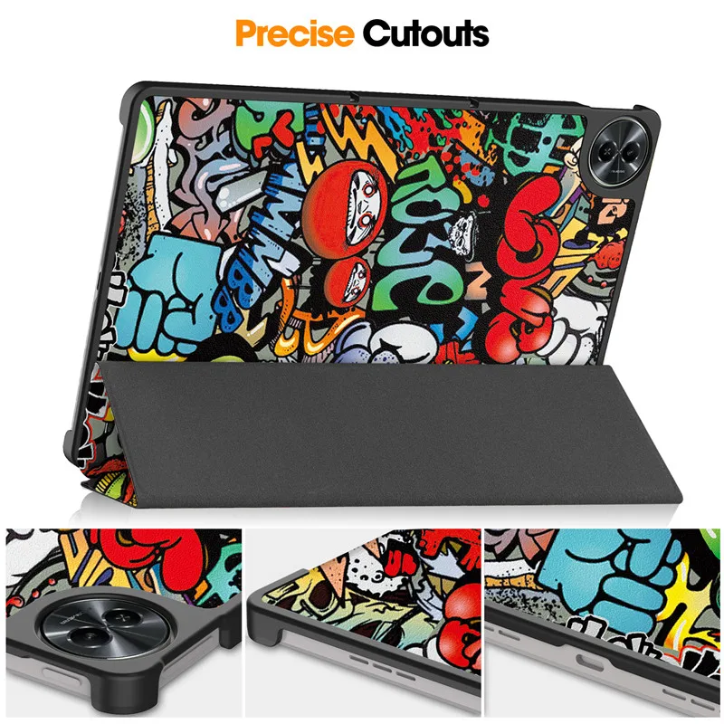 Tri-Fold Couro Suporte Magnético Tablet Case e