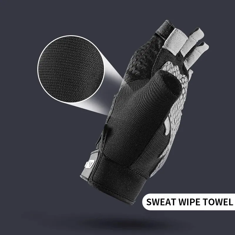 Sports Fitness Men And Women Weightlifting Breathable Non-Slip Silicone Half-Finger Cycling Gloves 4