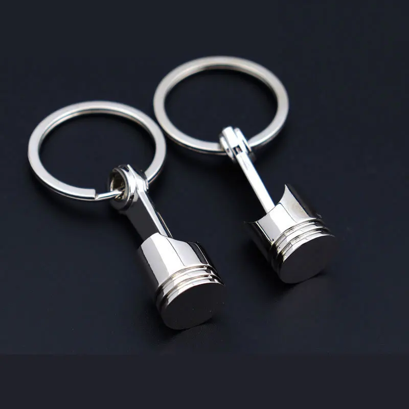 CreativeMetalPistonModelKeyringKeyfobKeyPendantKeyChainDecorCarAccessoriesCarEngine