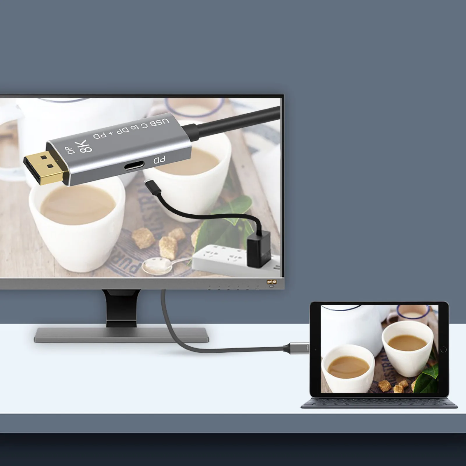 ƺ  2020 C Ÿ-÷ Ʈ 1.4 ̺, PD , USB-C DP  ȯ, 8K @ 60Hz, 4K @ 144Hz