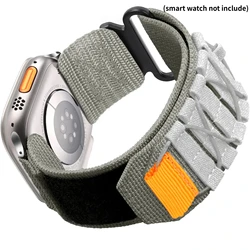 Tactical Sport Nylon Trail Strap for Apple Watch - Durable and Stylish Bracelet for Active Lifestyles (02 - Grey)