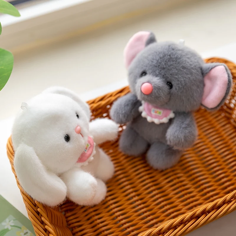Hot Wholesale Cute Animal Plush Toy Computer Decoration 13cm Dressing Doll Office Work Partner Colleagues Giving Gifts