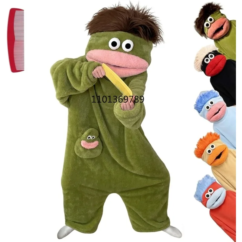 Silly Big Mouse Monster Onesie Adult Funny One Piece Pajamas - Plush Fleece Animal Jumpsuit Cozy Loungewear Sleepwear  Homewear