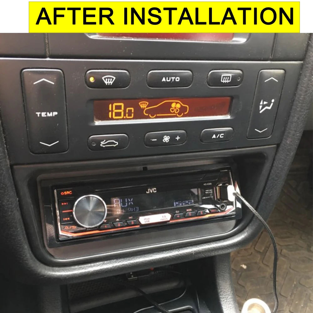 One Din Radio Fascia for PEUGEOT 406 Stereo GPS DVD Dashboard Panel Dash  Audio Cover Mount Installation Trim Kit Frame Bezel