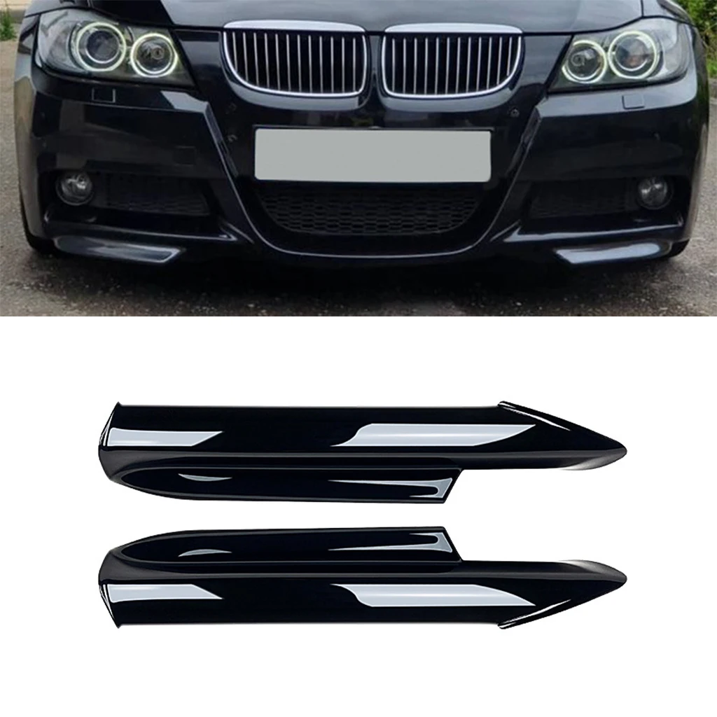 

Gloss Black Car Front Bumper Lip Splitter Spoiler Diffuser Body Kits Tuning For BMW 3 Series E90 E91 M-Tech 320i 330i 2005-2008