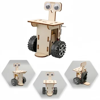 Kit Robot in Legno Fai-da-Te per Bambini - Giocattolo Educativo STEM per la Scienza della Fisica - Strumento Sperimentale per l'Apprendimento e Regalo per Bambini