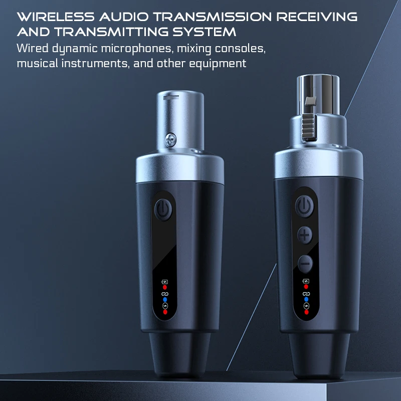 UHF Wireless Audio Transmitter & Receiver-6.35mm Jack Anti-Interference Long-Range Penetration Stable Transmission