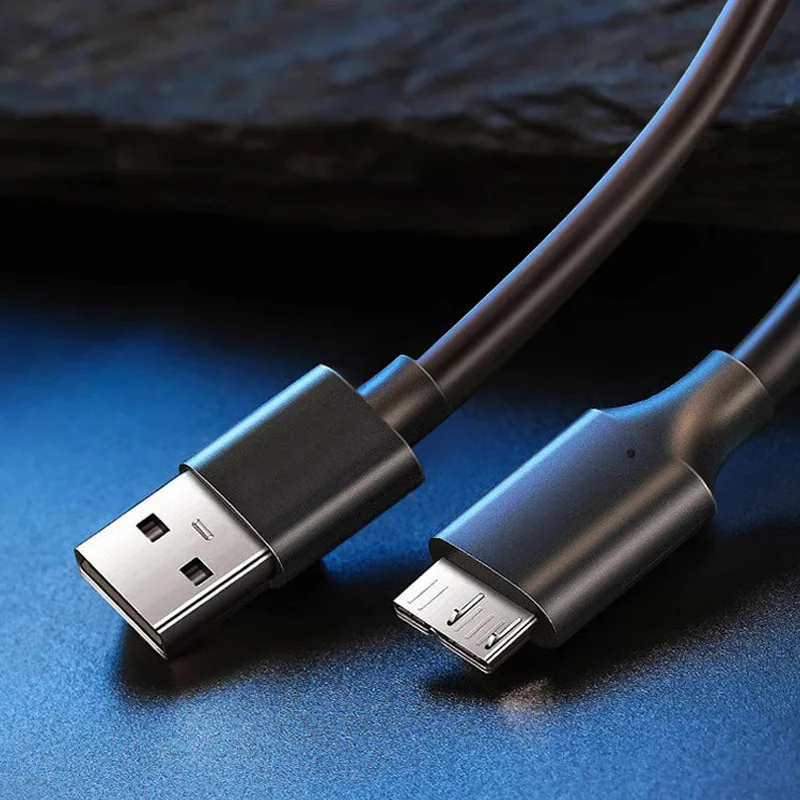 Adattatore USB 3.0 da tipo A a USB 3.0 Micro B maschio per disco rigido esterno HDD, cavo super veloce per la sincronizzazione dati.