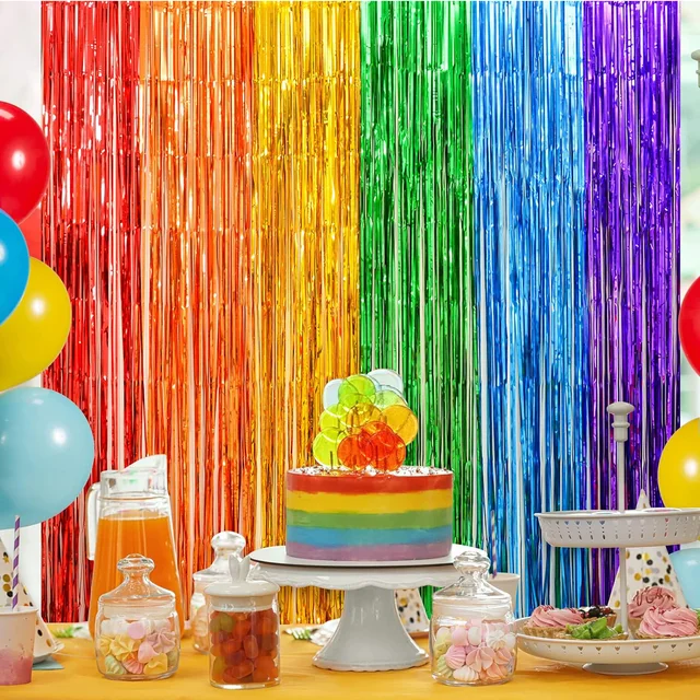 Tenda Arcobaleno In Foil Boland 200x100 Cm - Decorazione Festa Carnevale Compleanno - Foto 13