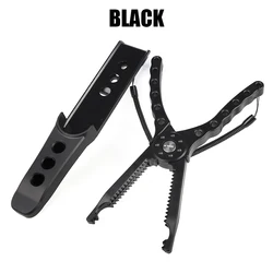 Premium Fish Grip and Fishing Plier with Adjustable Rope - Ultimate Fishing Tool and Accessory (Black)
