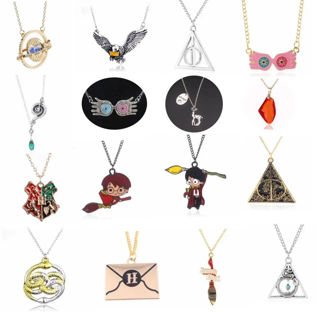 Harri Felix Felicis Potion Time Turner Clessidra Collana Potter Quidditch Magic Stone Hermione Luna Boccino Death Hallow Toys