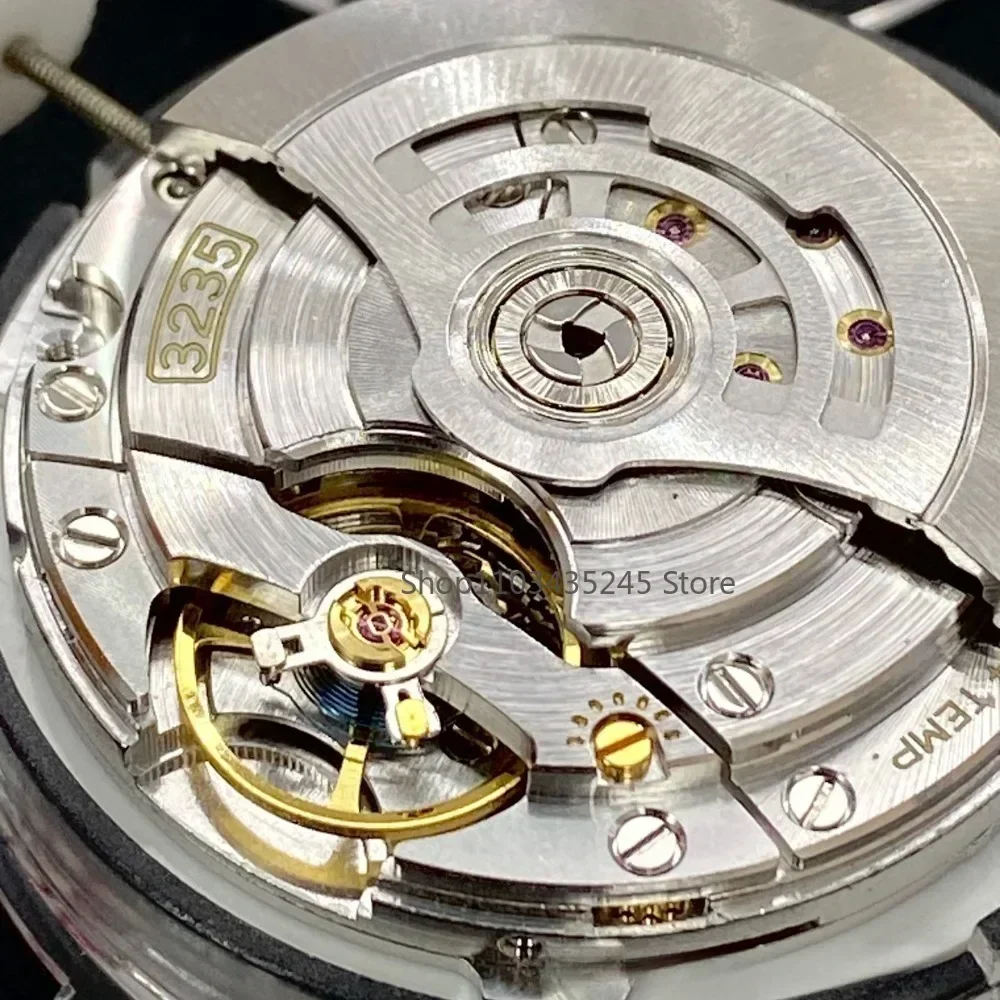 3235 Mechanical Movement Engraved Automatic Mechanical Movement Blue Balance Wheel 41mm SUB/DJ VS NOOB Factory 72h mechanical watch movement,watch movement