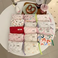 Fashion Small Fresh Cotton Coin Wallet Flower Pattern Zipper Coin Purses Lady Girls MakeUp Bag Key Money Storage Bag 1